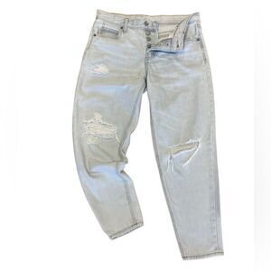 Old Navy slouchy taper mid rise jeans light wash size 2